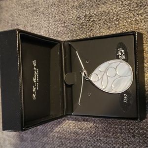 Sterling silver and mother of pearl necklace